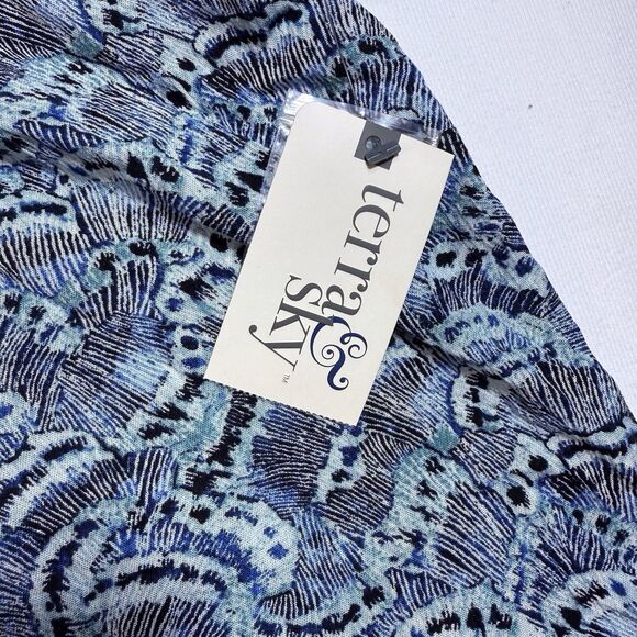 Terra & Sky Blue Depths Women's Plus‎ Conv  Off the Shoulder Blouse Size 4X NWT - Picture 7 of 10